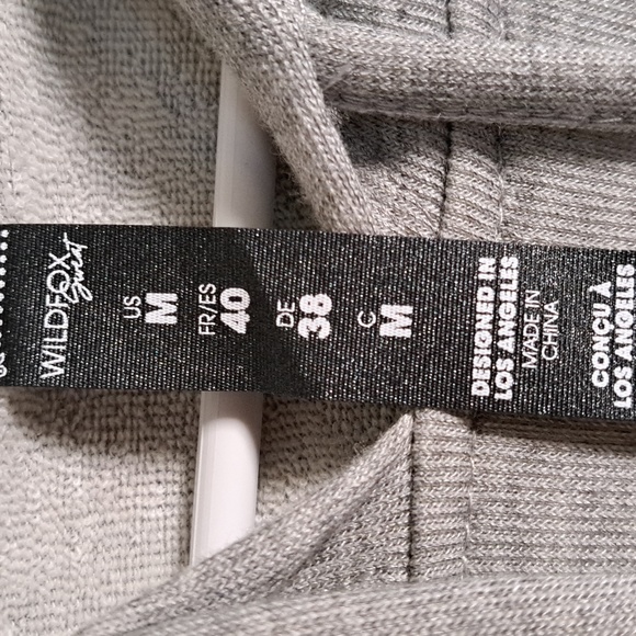 Wildfox Starlight Cropped Hoodie Sweatshirt in Heather Grey - Picture 6 of 10